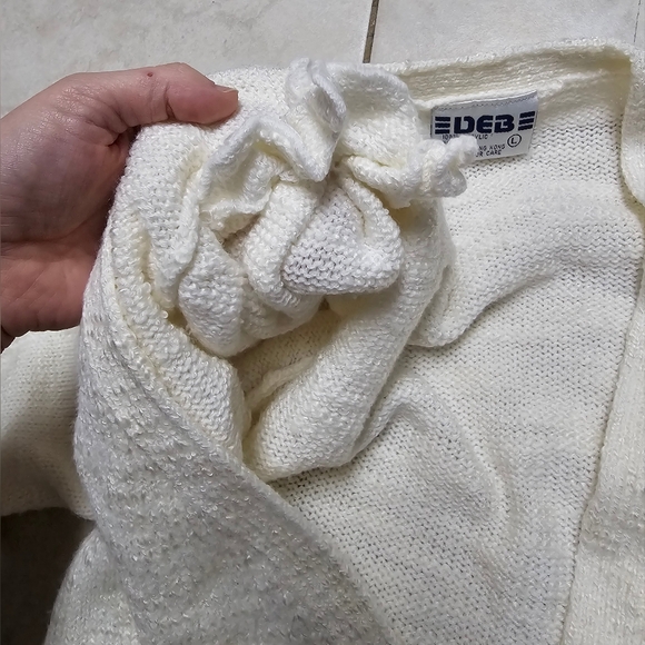 Cardigan vintage DEB large sweater top large - Picture 4 of 5